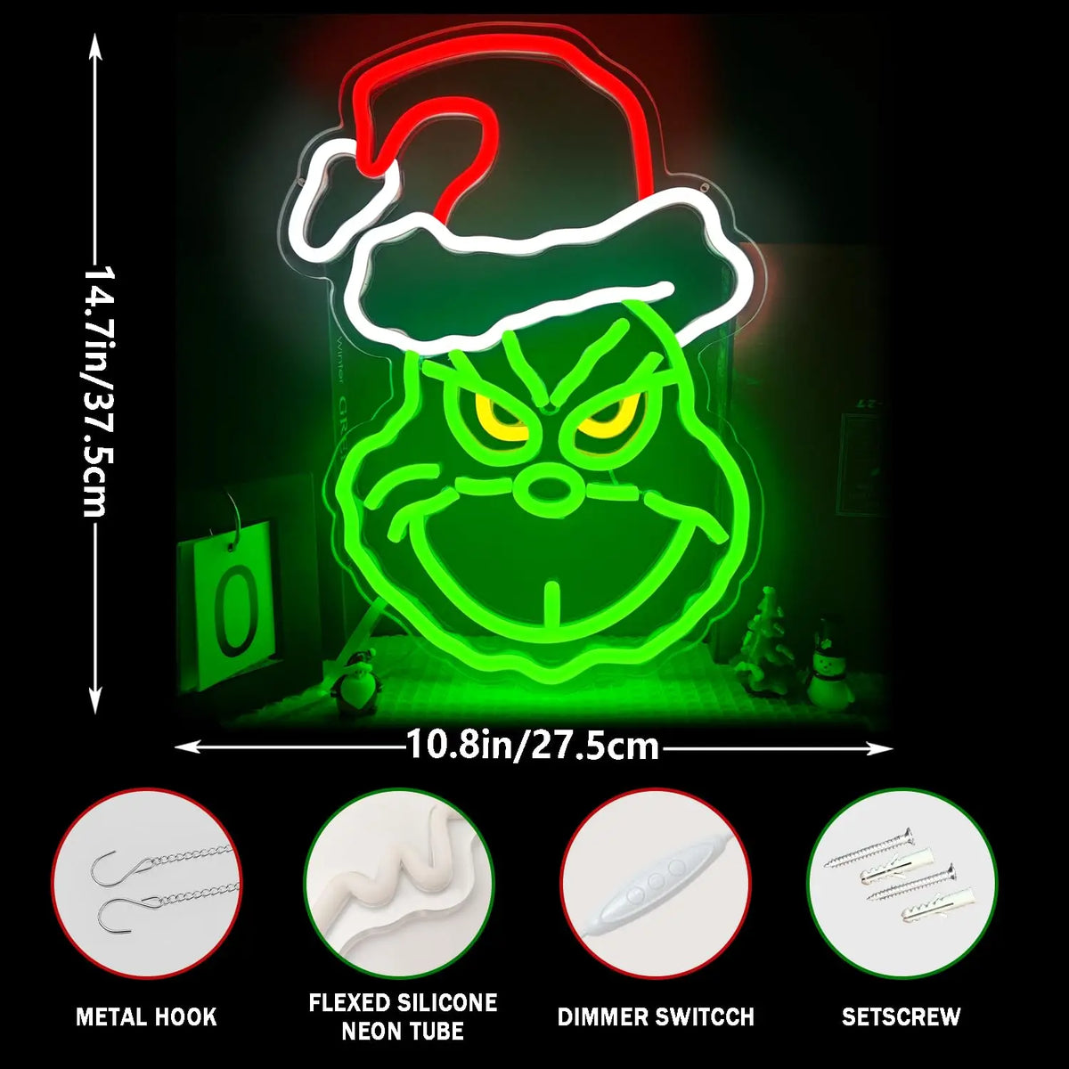 Christmas LED Neon-Style Signs – Holiday Design Options