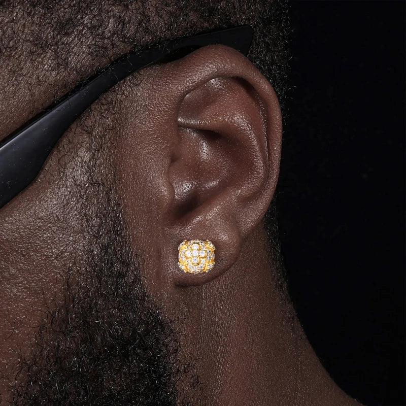 Cross-Design Stud Earrings – Gold-Tone & Silver-Tone Options