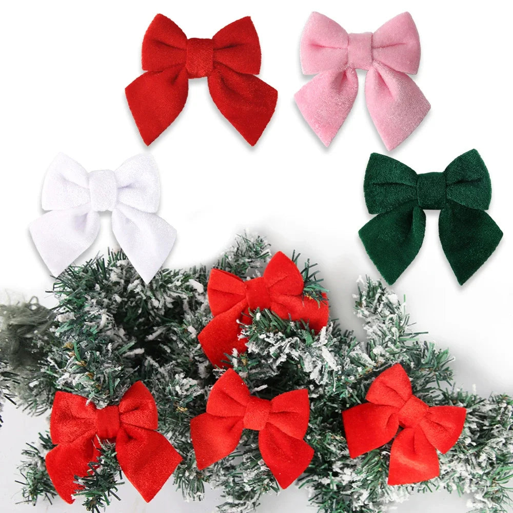 Velvet Christmas Bow Hanging Ornament