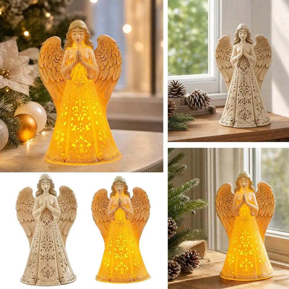 Light-Up Praying Angel Figurine – One or Two Pieces