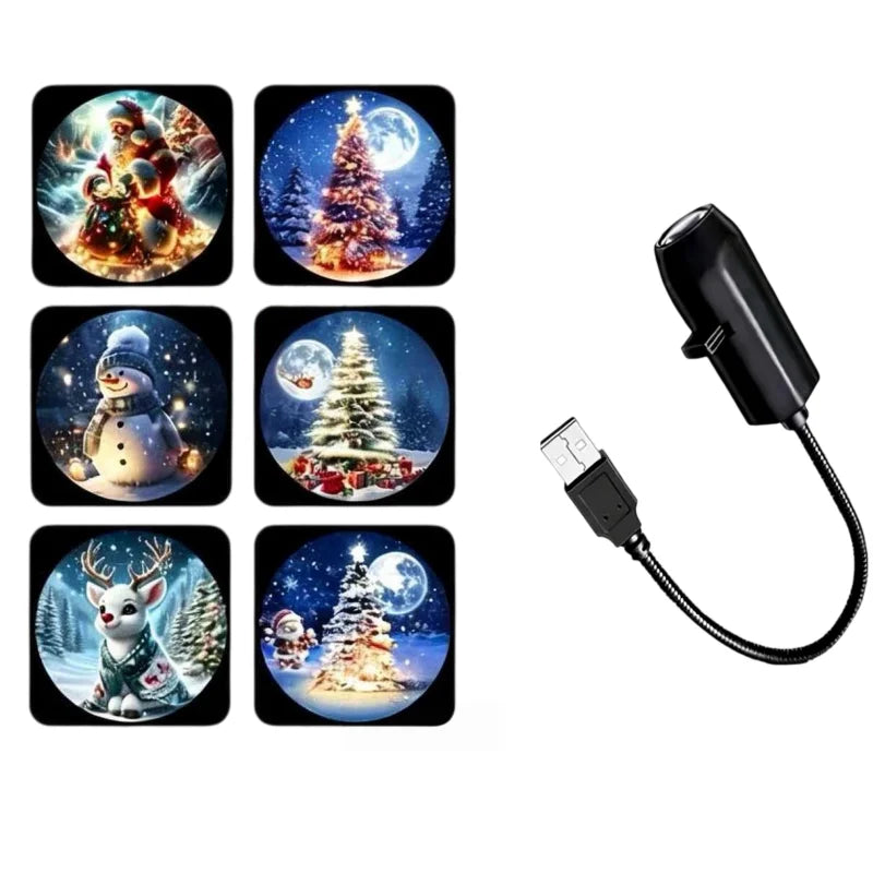 USB-C Christmas LED Projector Light – 3, 6 or 24 Patterns