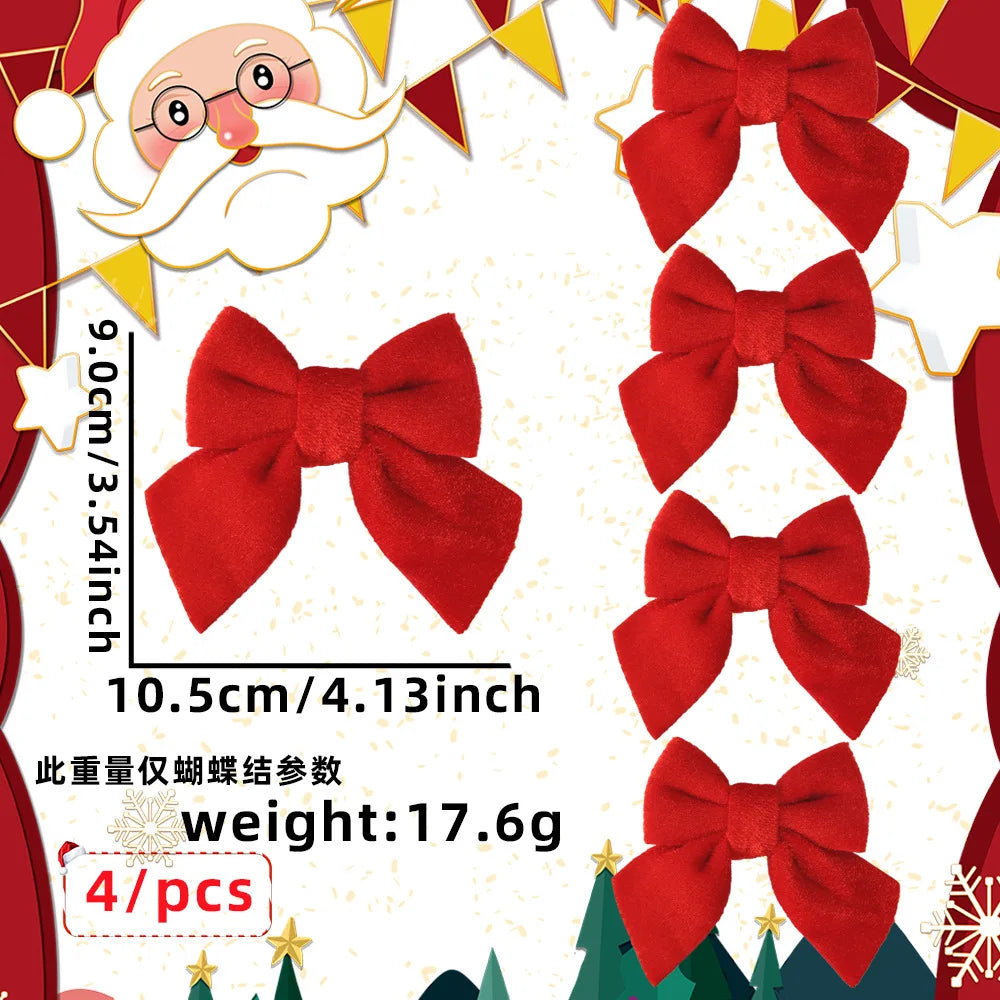 Velvet Christmas Bow Hanging Ornament