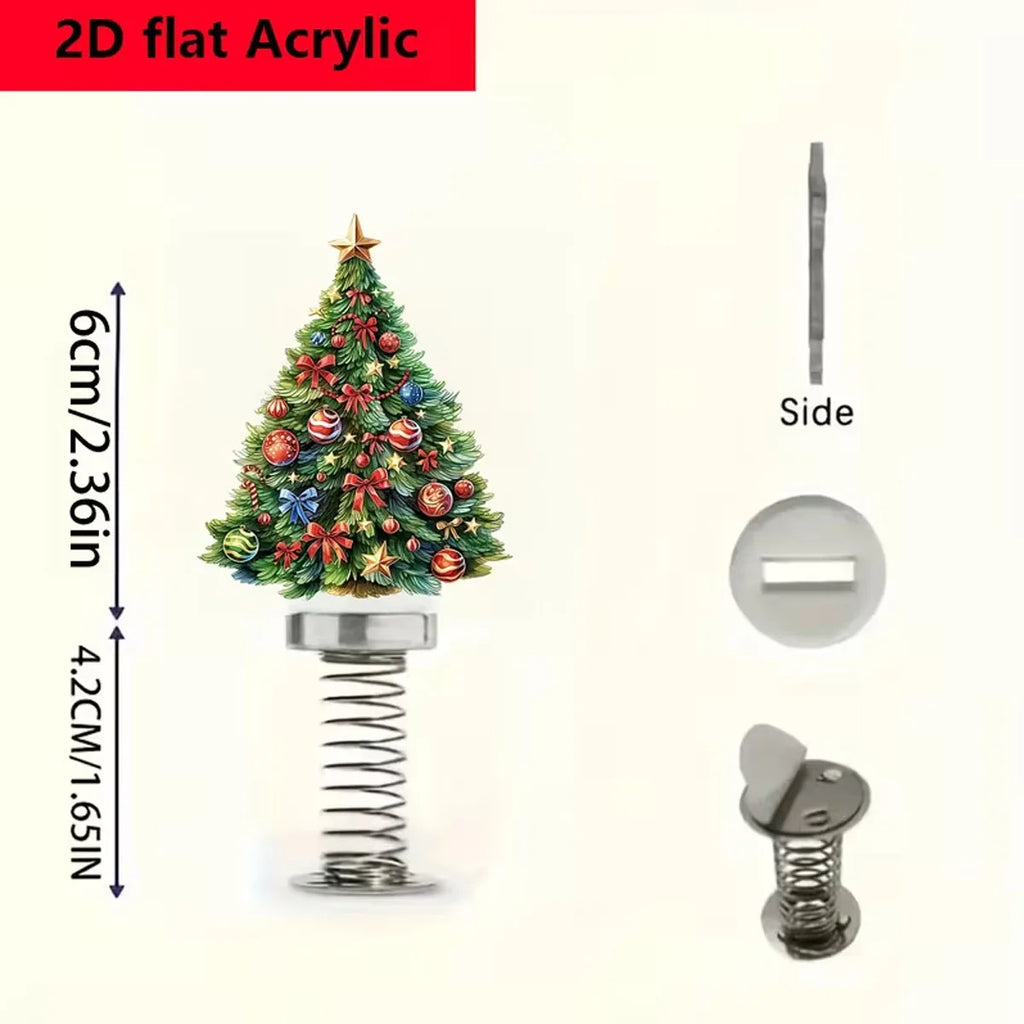 Christmas Tree Spring Ornament – Flat Acrylic