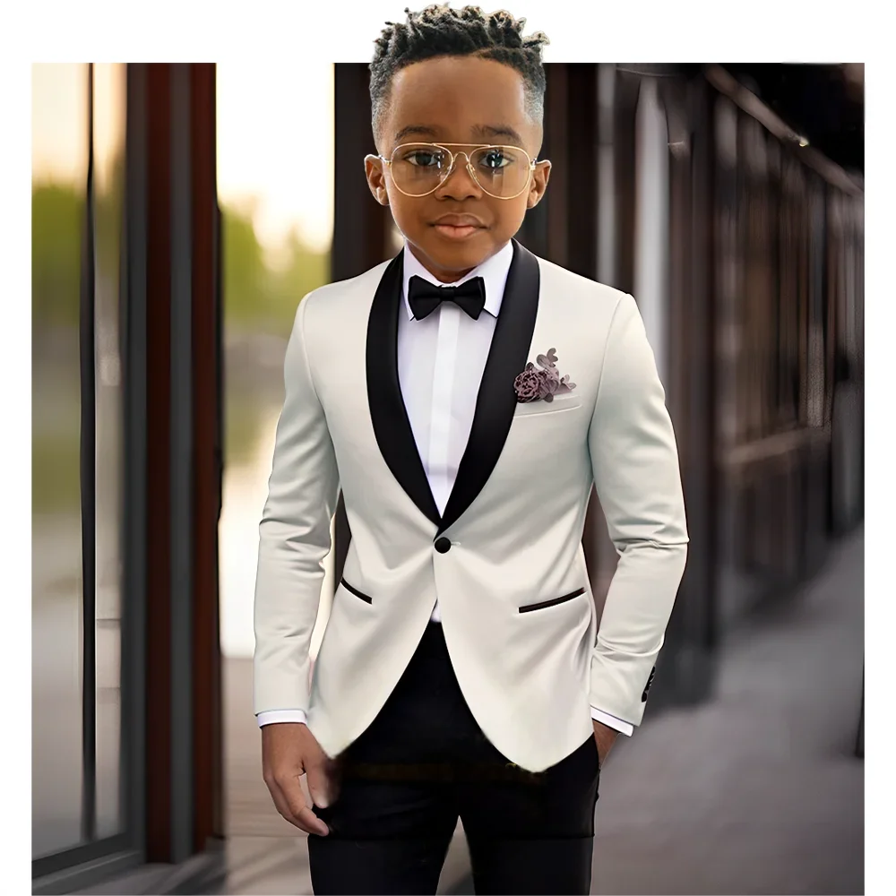 Boys’ 2-Piece Slim-Fit Suit Set – Blazer & Trousers, 2T–16T
