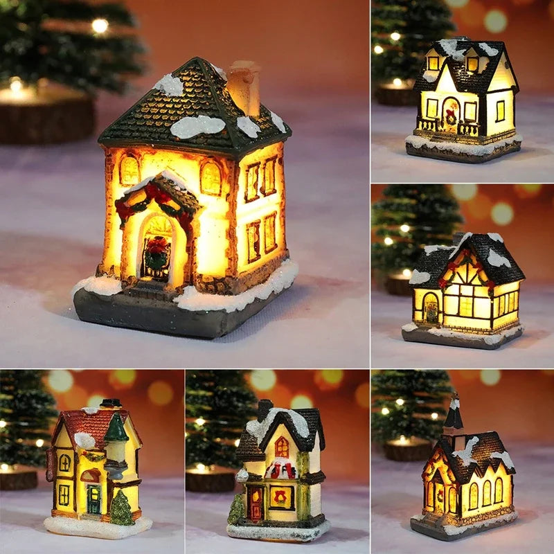 LED Miniature Christmas Village House