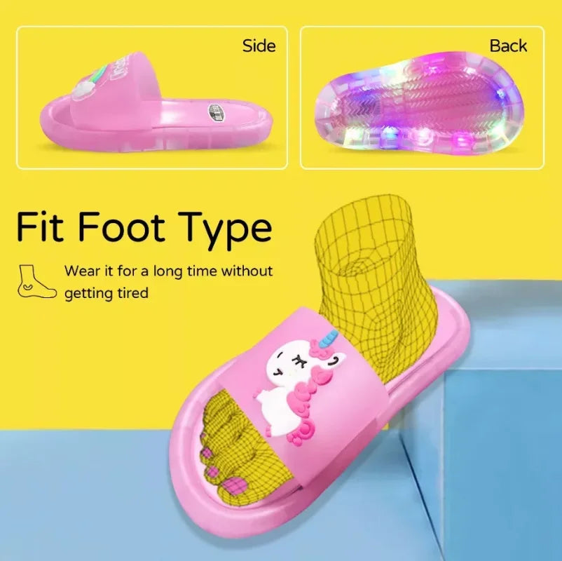 Kids’ Light-Up Cartoon Animal Slippers