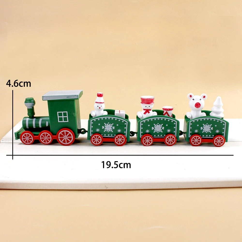 Mini Christmas Train Decorations – Holiday Colors