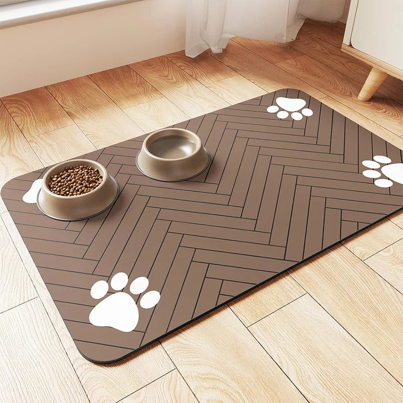 Paw-Print Pet Feeding Mat – Small or Large