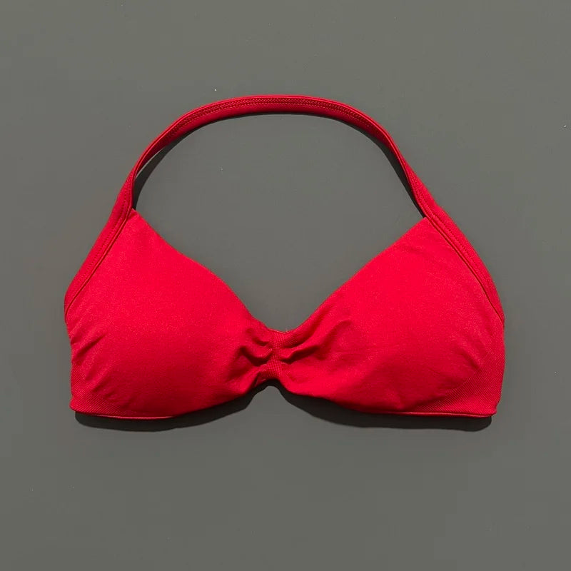 Women’s Halter Sports Bra – Open-Back Design