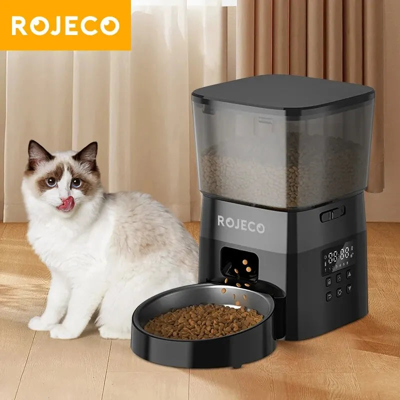 ROJECO 2L Automatic Pet Feeder – Button Controls