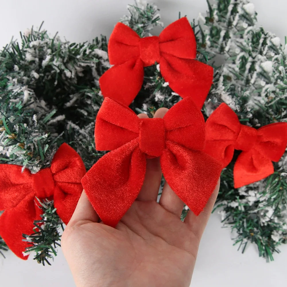 Velvet Christmas Bow Hanging Ornament
