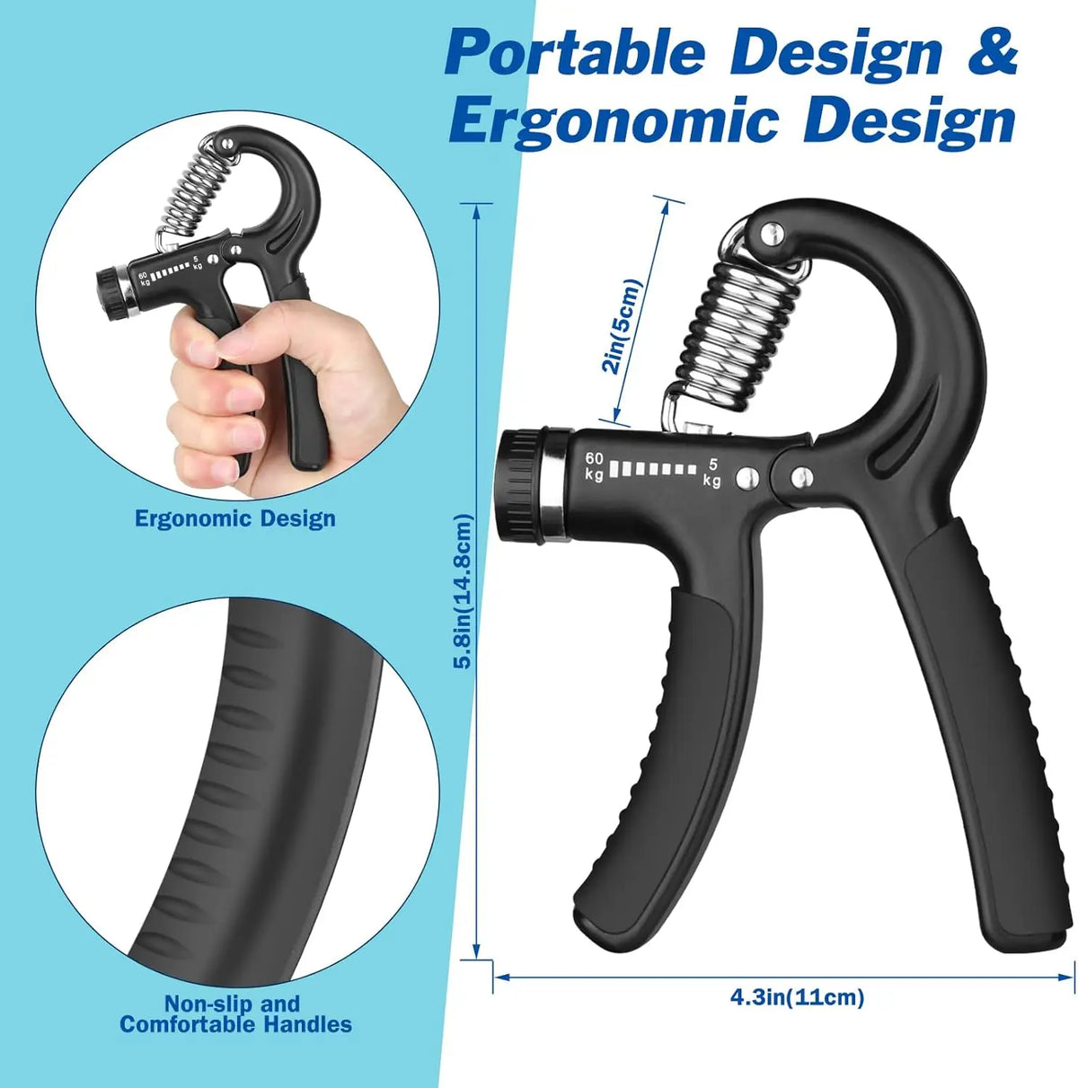 Adjustable Hand Grip Strengthener – One or Two Pieces