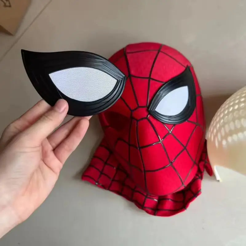 Red Web-Pattern Cosplay Mask – Two Designs