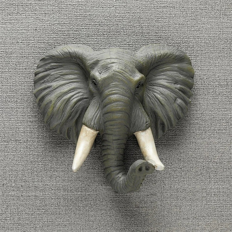 Resin Animal Head Wall Décor