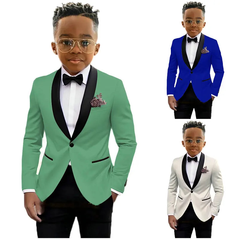 Boys’ 2-Piece Slim-Fit Suit Set – Blazer & Trousers, 2T–16T