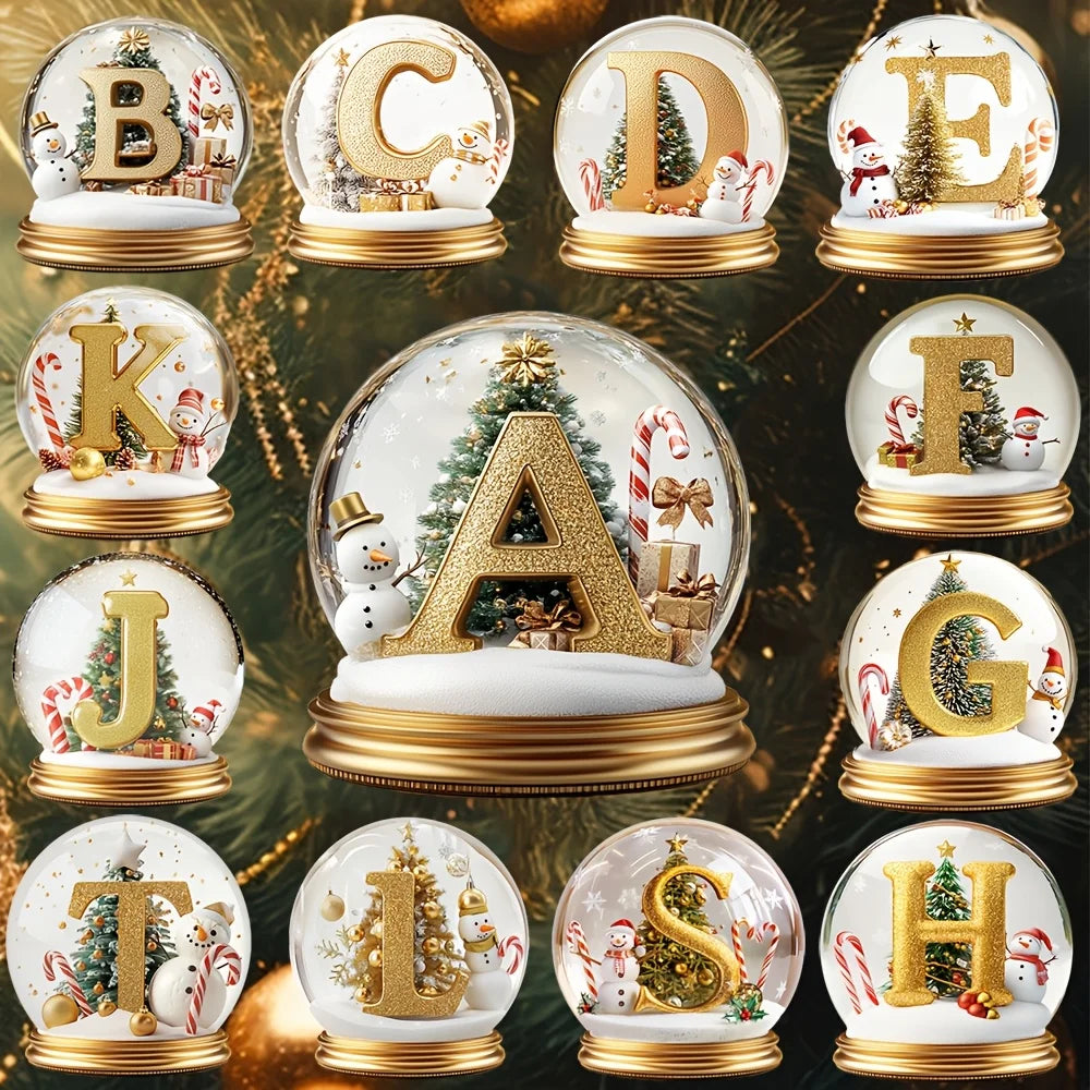 Christmas Initial Letter Desktop Ornament