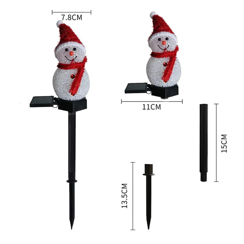 Solar Snowman Garden Stake Light – Warm White