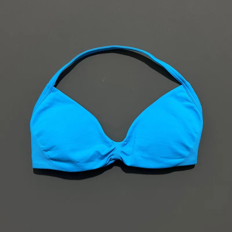 Women’s Halter Sports Bra – Open-Back Design