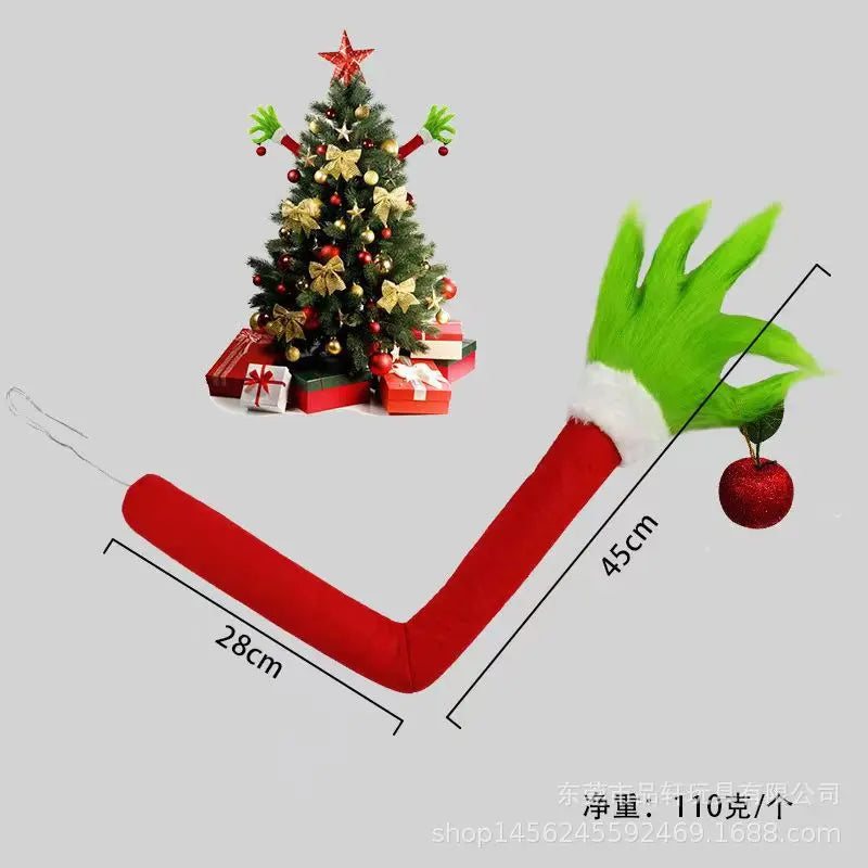 Green Monster Christmas Decorations – Wreath & Hanging Style Options