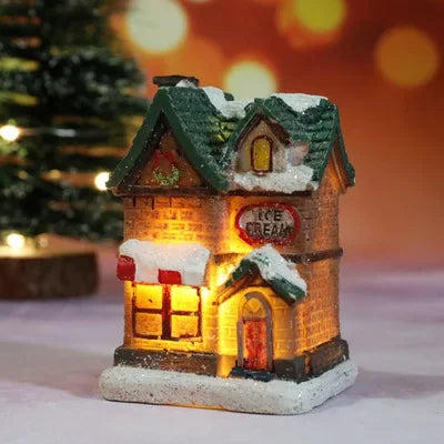 LED Miniature Christmas Village House