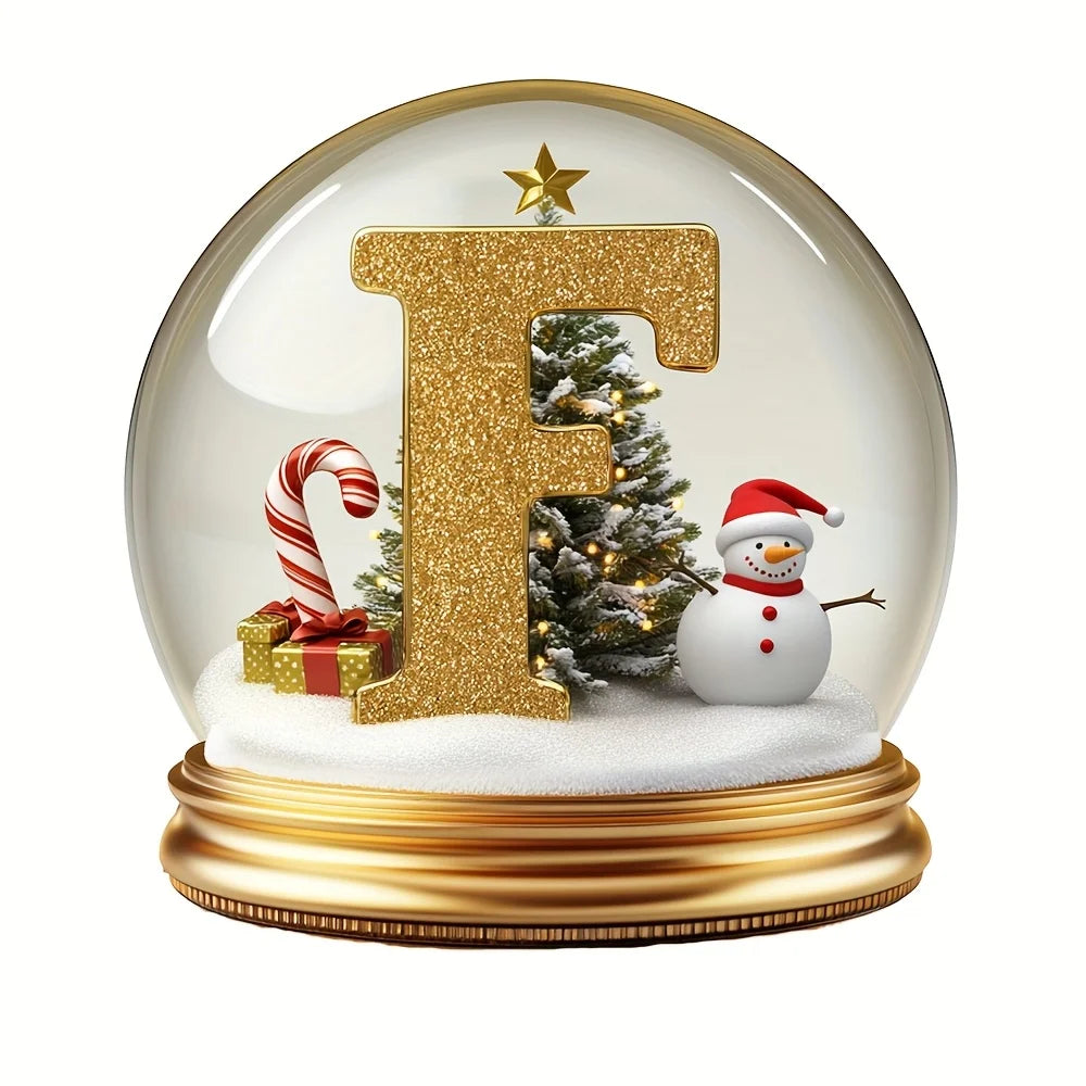 Christmas Initial Letter Desktop Ornament