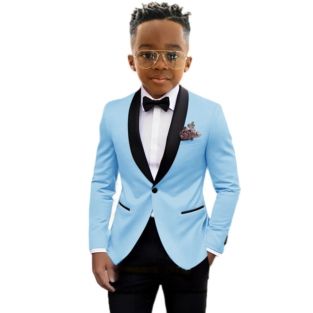 Boys’ 2-Piece Slim-Fit Suit Set – Blazer & Trousers, 2T–16T