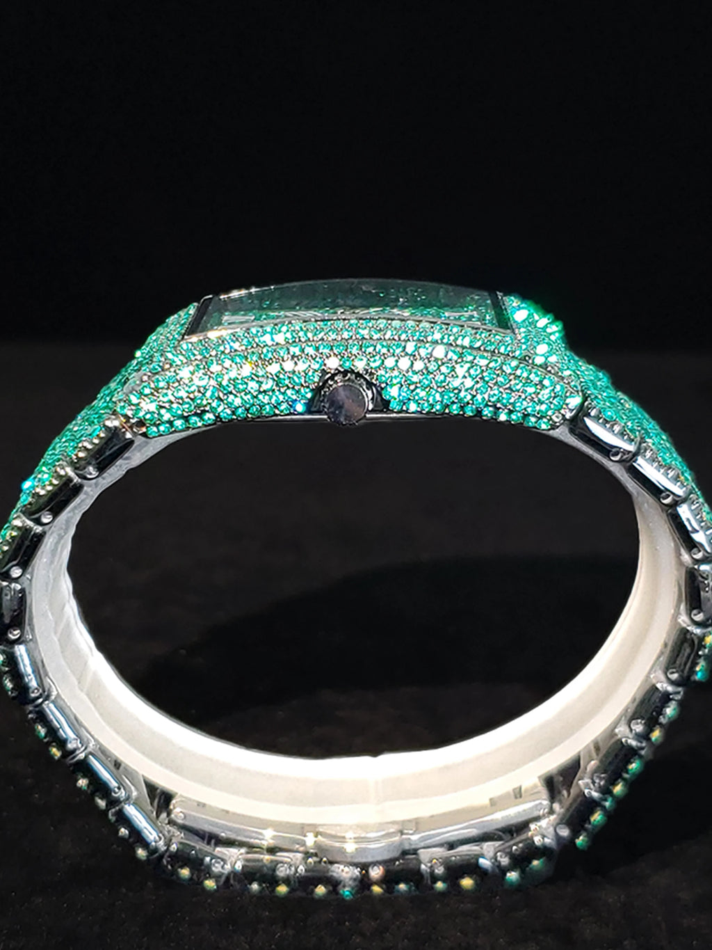 Green Rectangular Quartz Watch