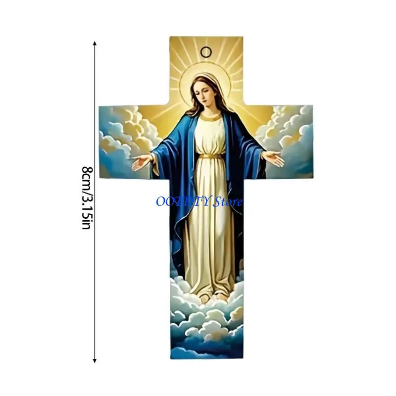 Acrylic Christian Cross Christmas Ornament