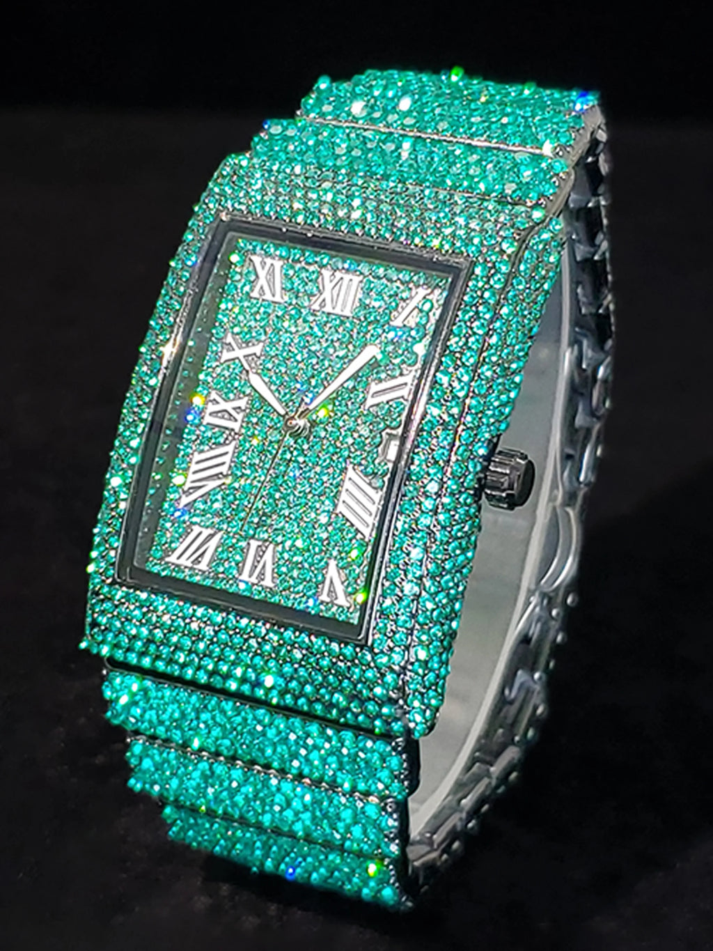 Green Rectangular Quartz Watch
