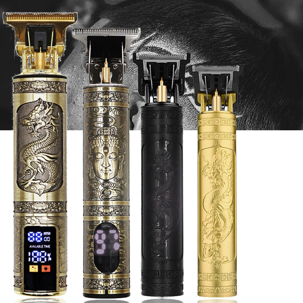 OHS T9 Rechargeable Hair & Beard Detail Trimmer – Dragon & Buddha Styles