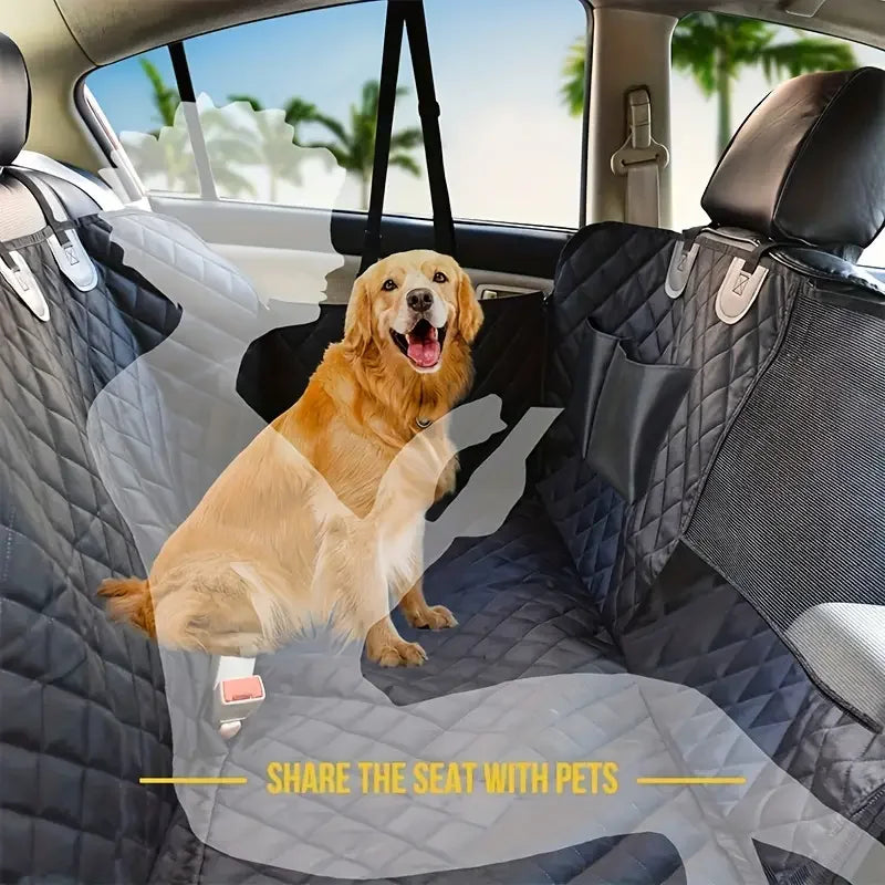 Dog Back-Seat Hammock Cover with Mesh Window
