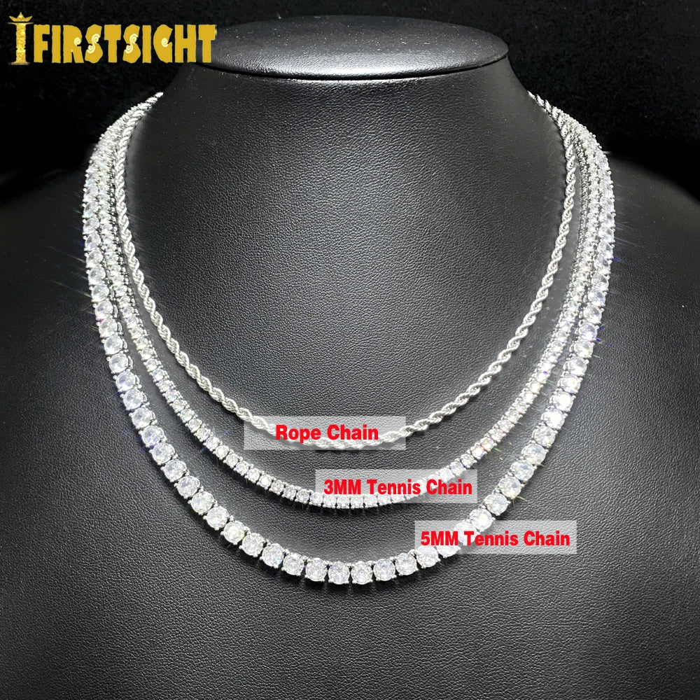 Cubic Zirconia Dollar-Symbol Pendant Necklace