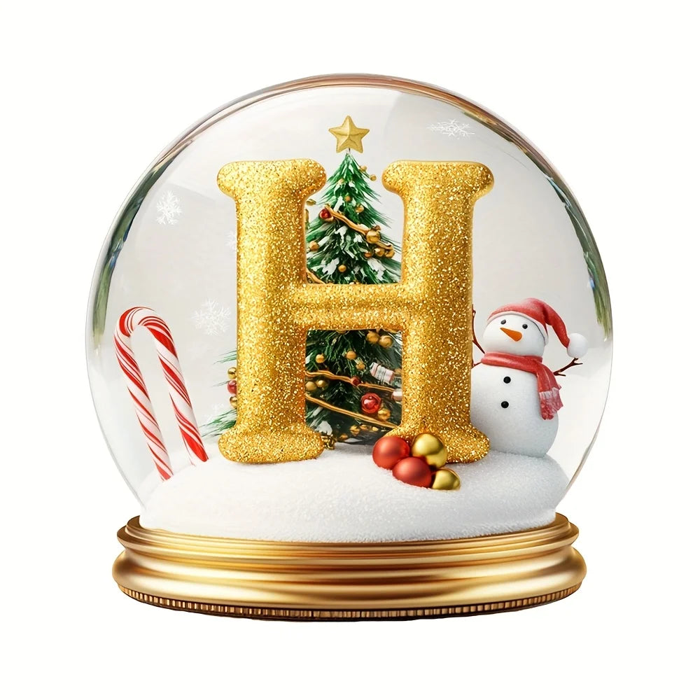 Christmas Initial Letter Desktop Ornament