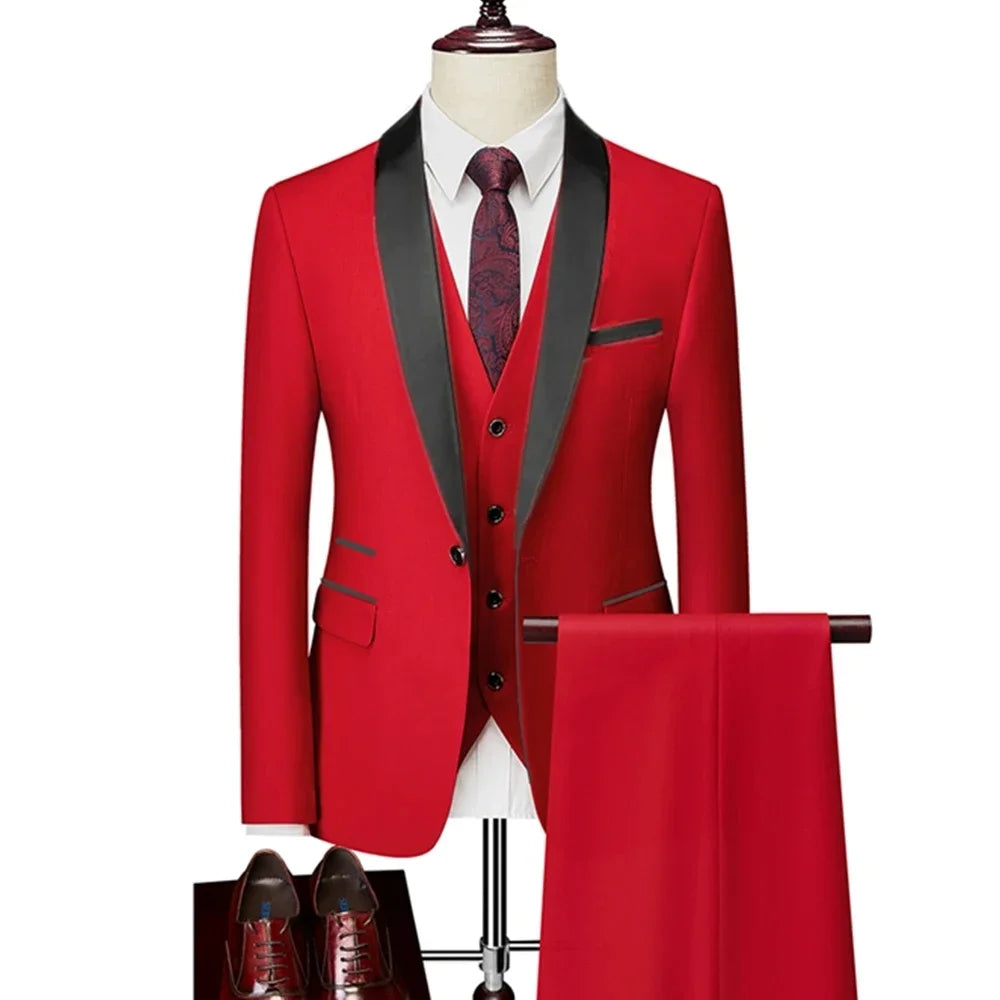 Men's Shawl-Lapel Tuxedo Suit for Weddings & Formal Events