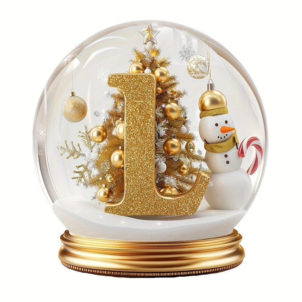 Christmas Initial Letter Desktop Ornament