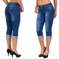 Mid-Rise Stretch Capri Jeans – S to 5XL
