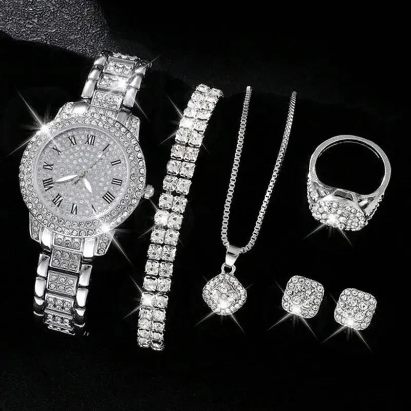 Round Roman Numeral Quartz Bracelet Watch
