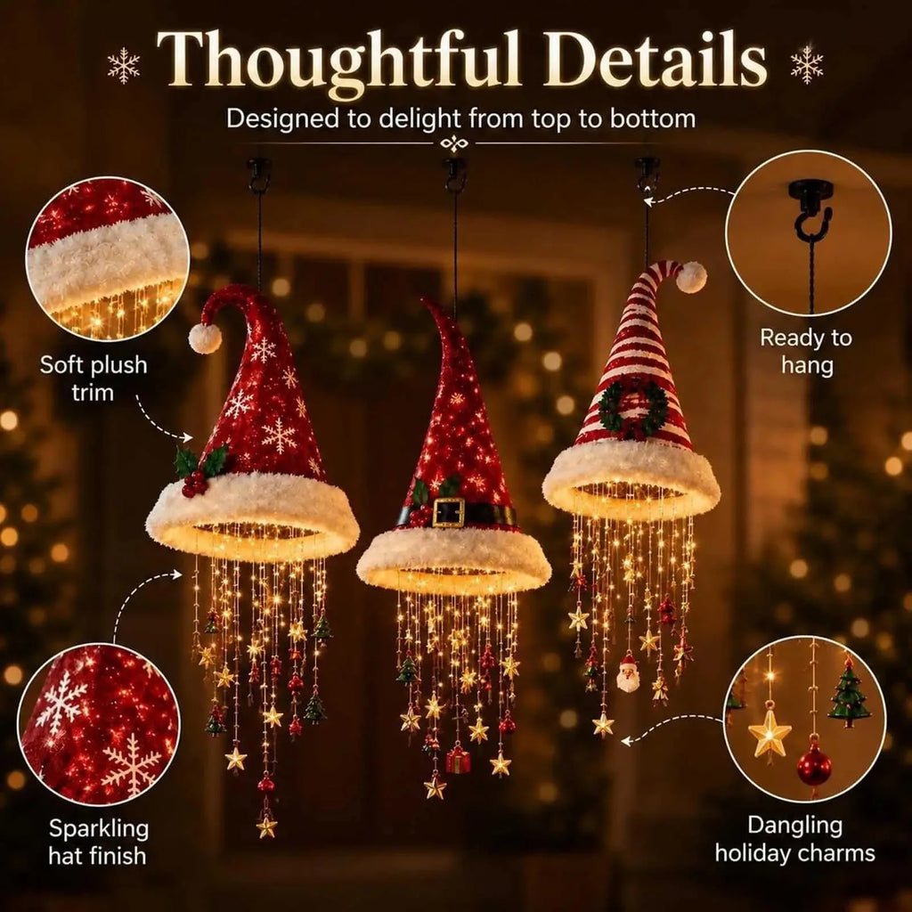 Santa Hat LED Hanging Decoration – Holiday Designs