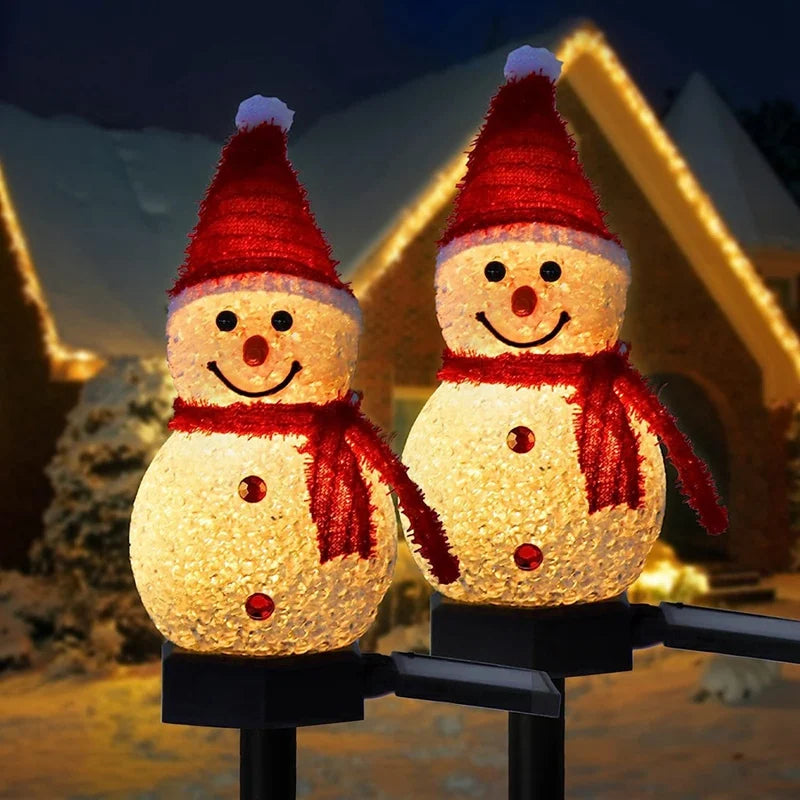 Solar Snowman Garden Stake Light – Warm White