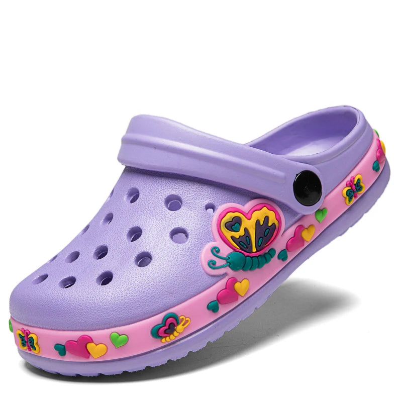 Kids’ Cartoon EVA Clogs with Heel Strap