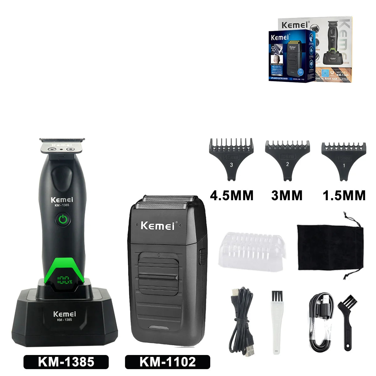 Rechargeable Hair Clippers, Trimmers and Grooming Kit Options