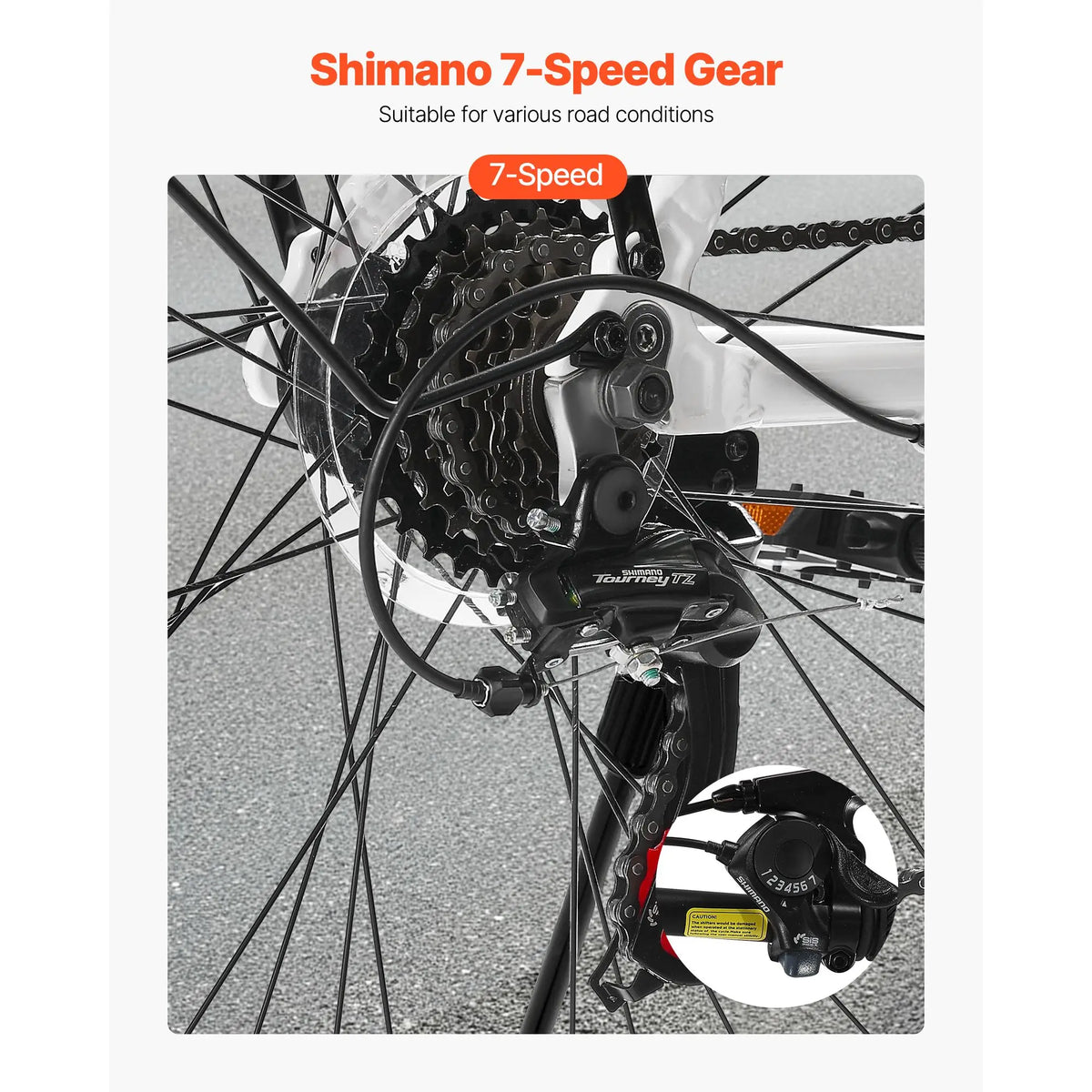 700c Step-Through 7-Speed Hybrid Bicycle