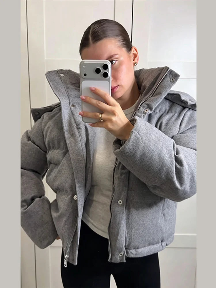 Women's Short Hooded Puffer Jacket