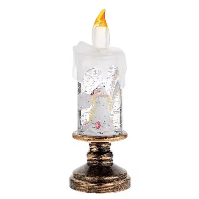 Light-Up Christmas Candle-Style Scene Decoration