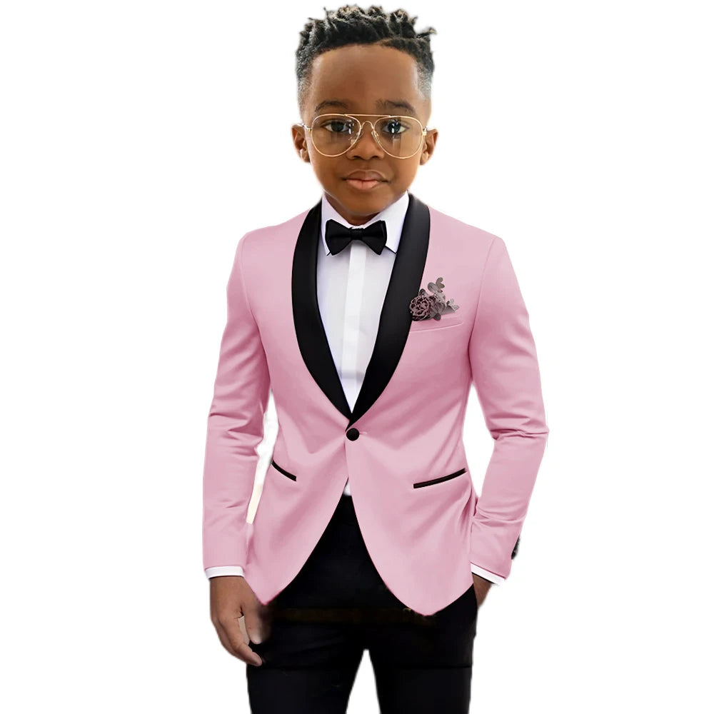 Boys’ 2-Piece Slim-Fit Suit Set – Blazer & Trousers, 2T–16T