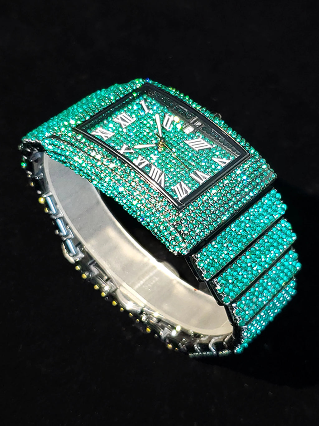 Green Rectangular Quartz Watch
