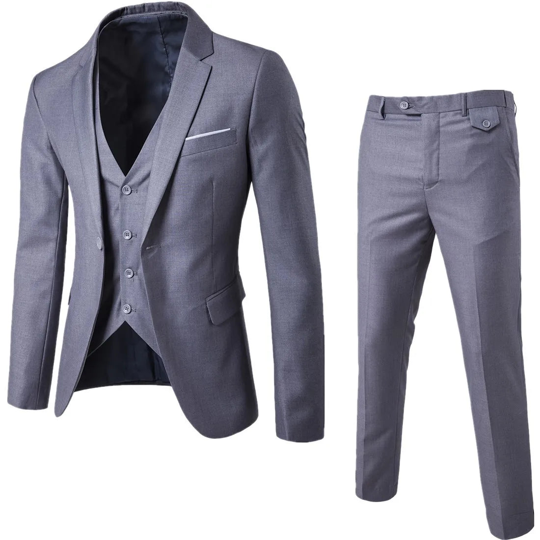 Men's Single-Breasted Suit for Weddings & Formal Occasions