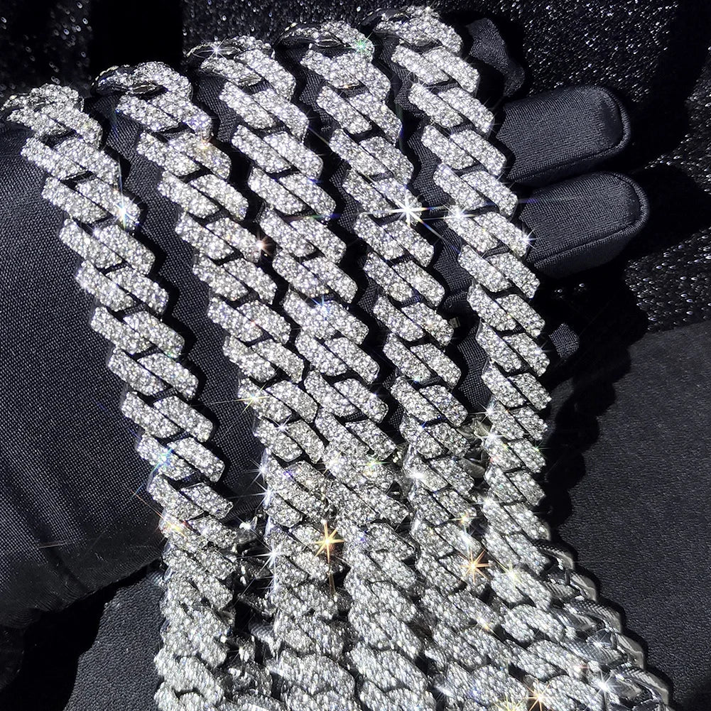 Rhinestone Cuban Link Chain – Necklace & Bracelet Options