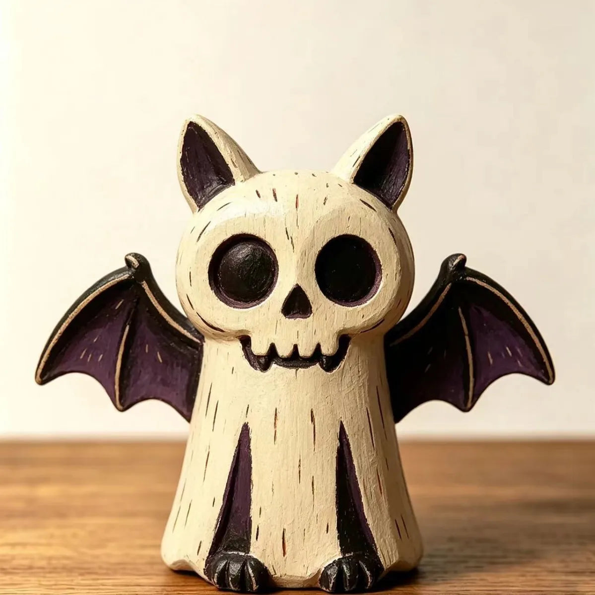 Wooden Halloween Tabletop Figures – Owl, Ghost, Pumpkin & Cat