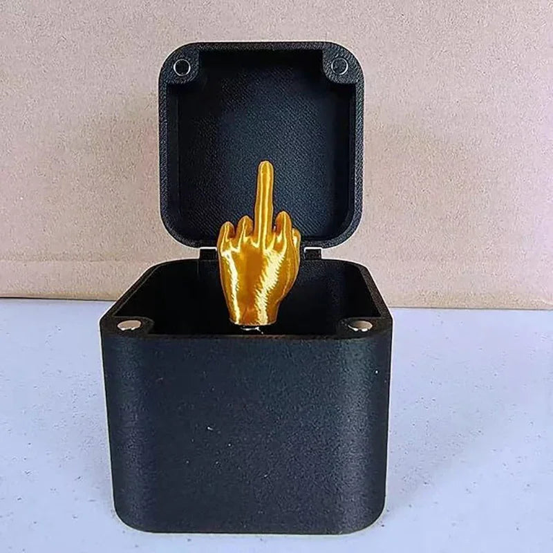 Middle-Finger-in-a-Box Prank Decoration